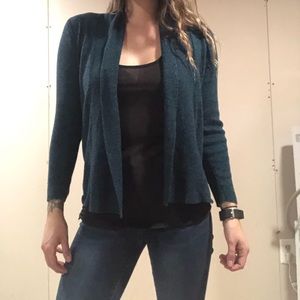 Blue cardigan sweater